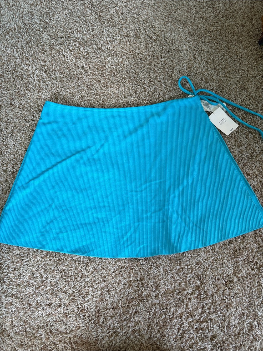 NWT aerie size Large/XL Women’s Turquoise Swim Skirt Sarong with Side Tie